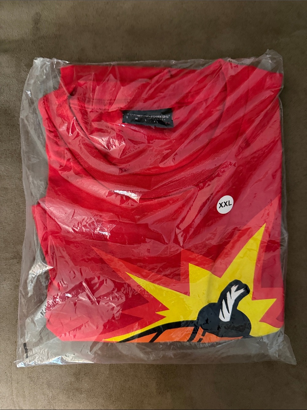 The Hundreds Red Short Sleeve Graphic Tee with Yellow Accent
